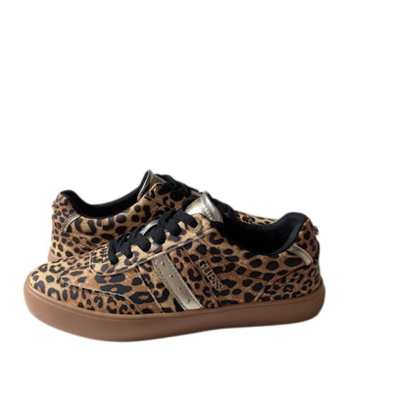 Guess Womens Leopard Print Lace-Up Low-Top Round Toe Sneakers Size 7 New w/o Box - Picture 6 of 10